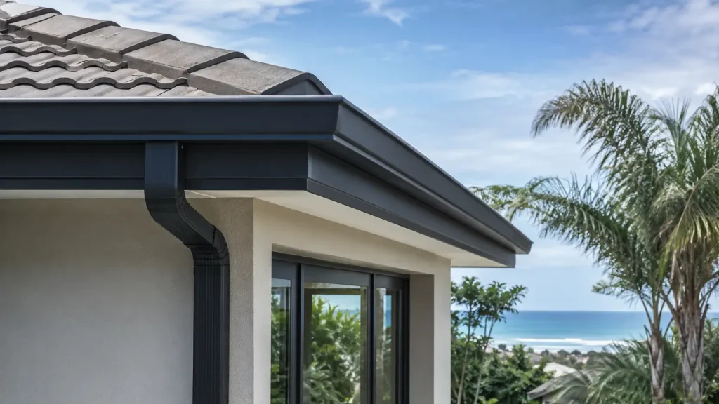 Fascia and seamless aluminium gutter replacement on a South Coast property