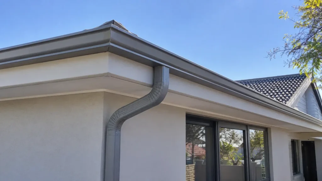 Seamless aluminium gutter installation on a KZN South Coast home
